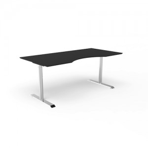 JAZZ-haevesaenkebord- arbejdsstation – kontor - sort plade