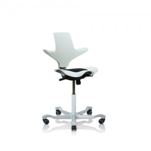 Haag-Kontorstole - arbejdsstol –Capisco– skrivebordsstol-hvid