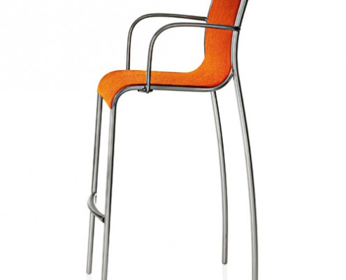 Barstol – hoej stol – Paso – kontorindretning-orange
