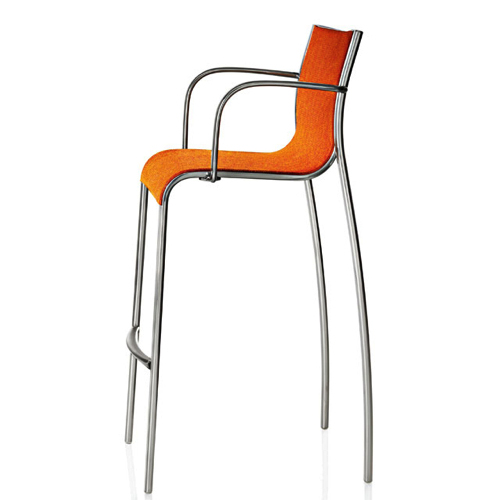 Barstol – hoej stol – Paso – kontorindretning-orange