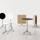 Cafebord – barbord - hvidt - trae – sort-Seltz