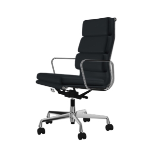 vitra-soft-pad-EA-219-sort-laeder-poleret-stel-hoj-ryg