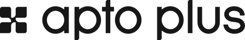 apto plus logo horisontal sort uden baggrund